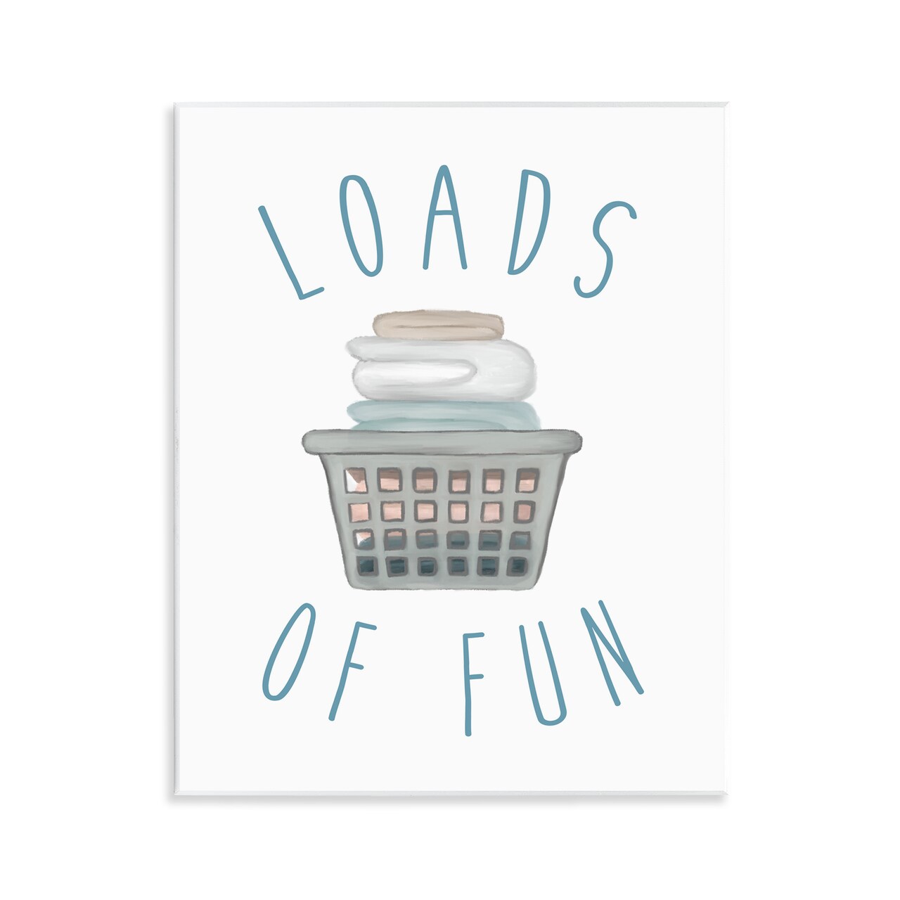 Stupell Industries Loads Of Fun Laundry Basket Wall Plaque, design by Elizabeth Medley